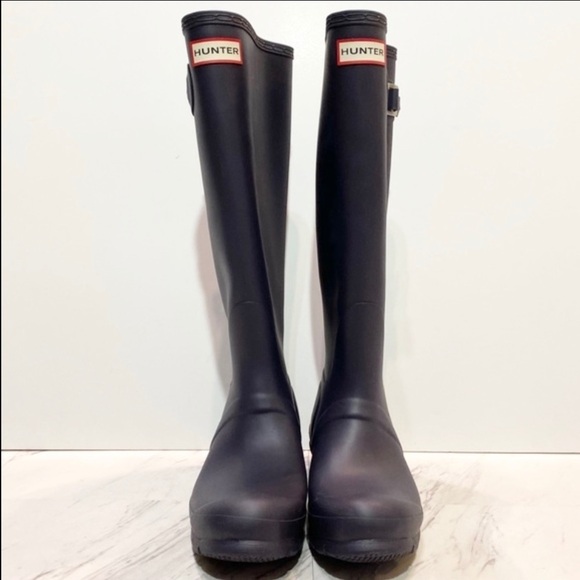 Hunter Women’s Original Tall Purple Rain Boots 6 - Picture 1 of 11
